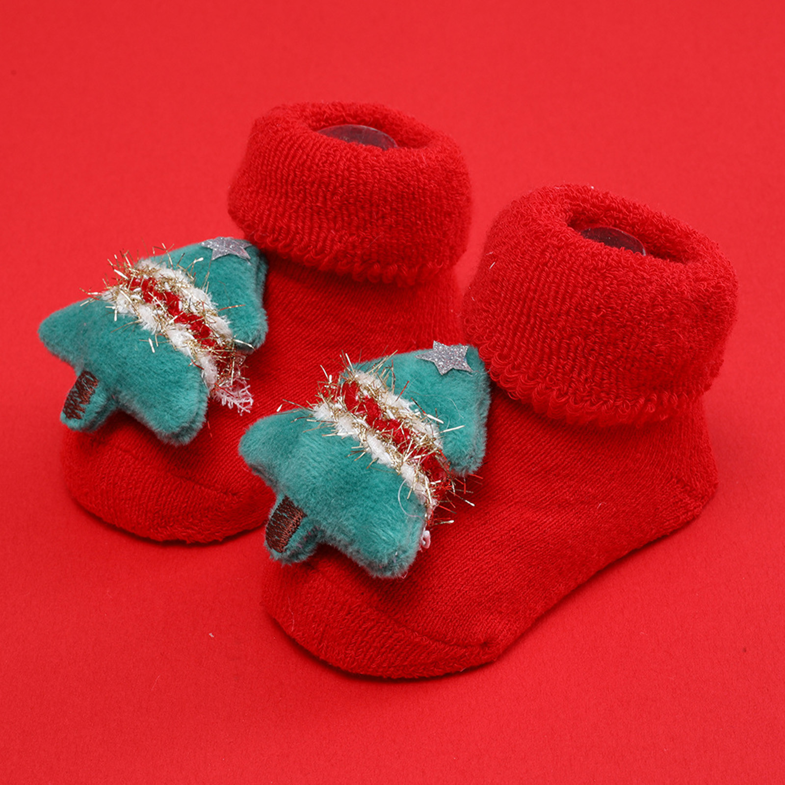 Christmas Fall Thermal Stocking Stuffers for Kids Baby Socks Toddler Boys Girls Children Soft Sole Non Slip Shoes Princess Floor